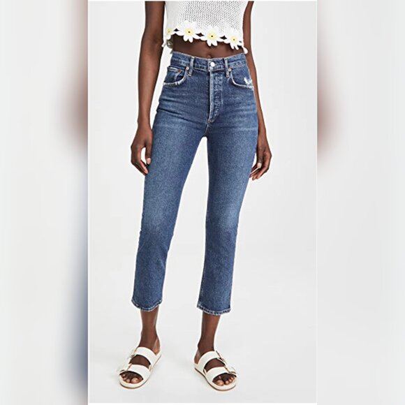 Agolde Riley High Rise Straight Crop | 24 - Picture 1 of 5